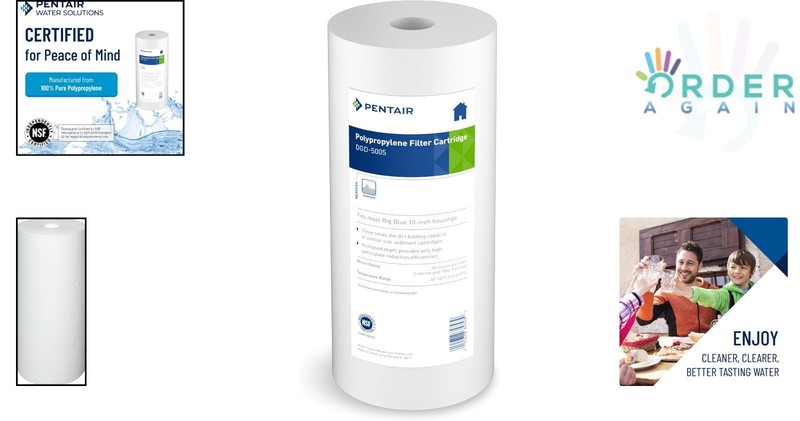 Water Filter Cartridge 10-Inch Sediment 5 Micron for Whole House Filtration gallery