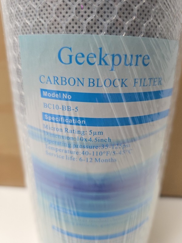 X4 LOT Geekpure Whole House Carbon Block Replacement Water Filters 5 Mic 10x4.5 gallery