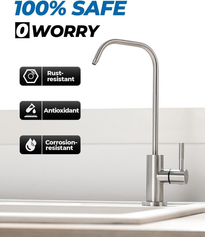 Modern Brushed Nickel Water Filter Faucet with Touch Control and Swivel Spout gallery
