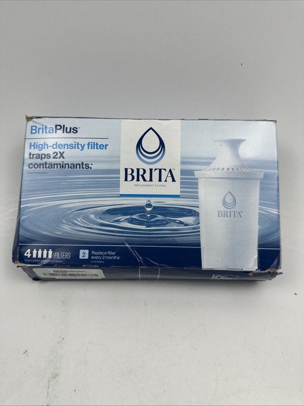 Brita Plus Replacement Water Filter, High-Density Pitchers 4 PACK