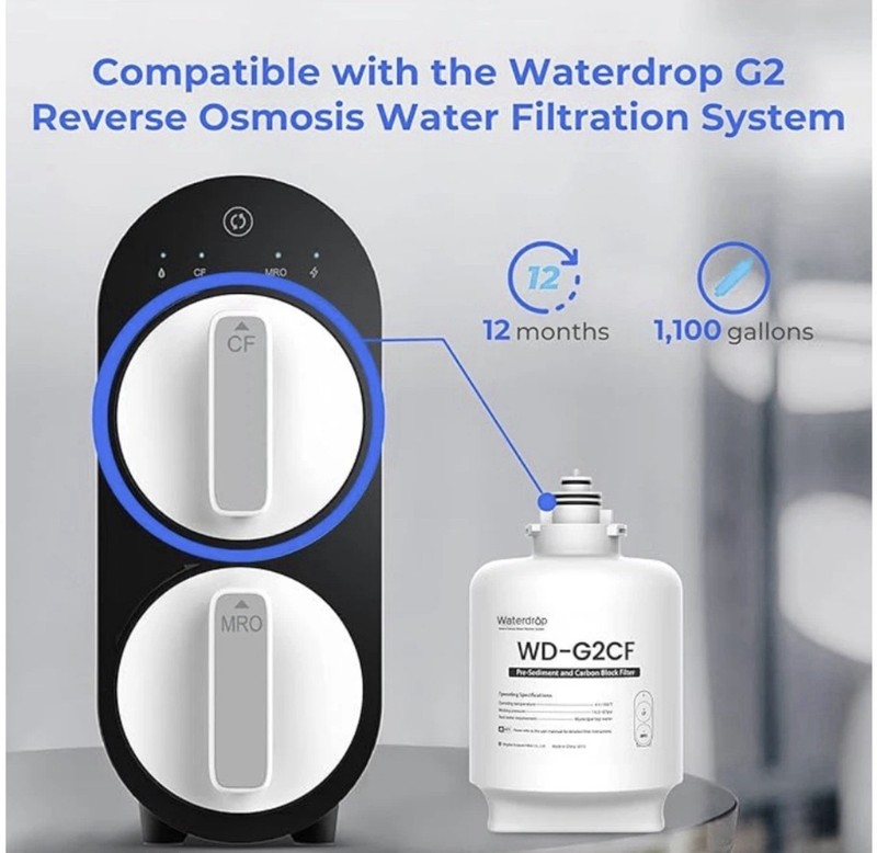 WD-G2CF Filter for Reverse Osmosis - Easy 3-Second Replacement (12- Life) gallery