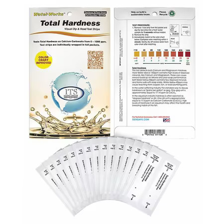 Industrial Test Systems 481108 Test Strip,Total Hardness,0-1000Ppm,Pk30