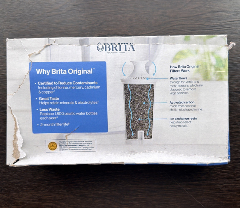 Brita Standard Pitcher & Dispenser Replacement Water Filters, Model OB03, 4pack gallery