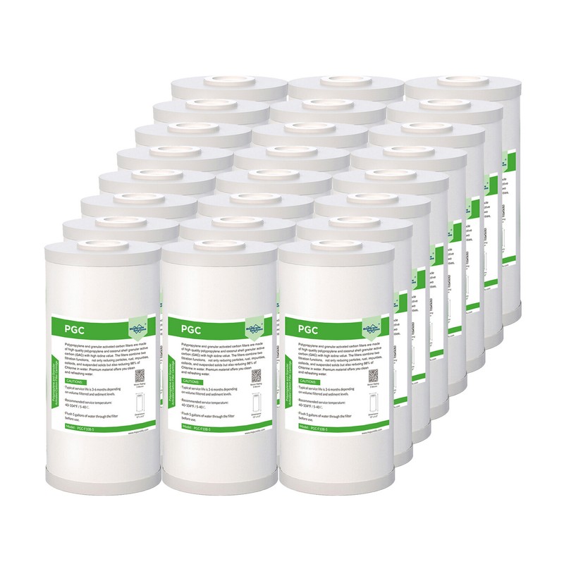 1-24PK 10×4.5″ 5μm Sediment GAC Carbon Water Filter for Big Blue GE FXHTC GXWH40