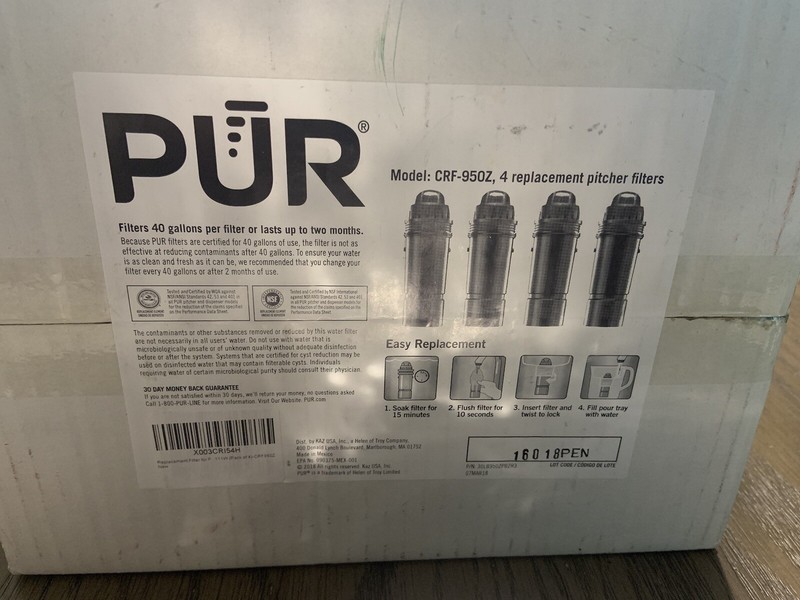 PUR Water Pitcher Replacement Filters. Model: CRF-950Z, Pack of 3 Sealed