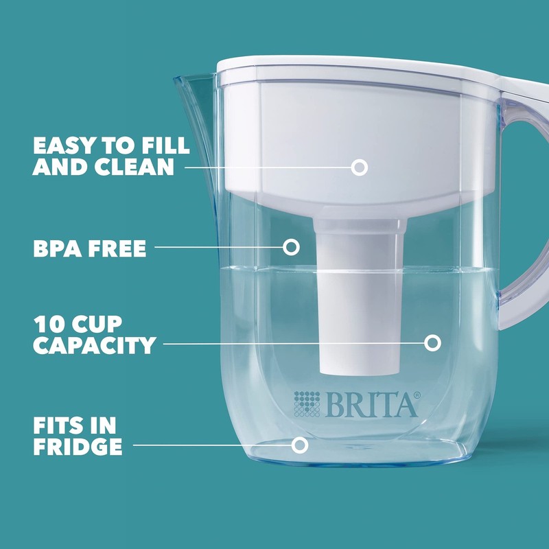 Brita Large Water Filter Pitcher For Tap And Drinking Water Includes 1 Standard gallery