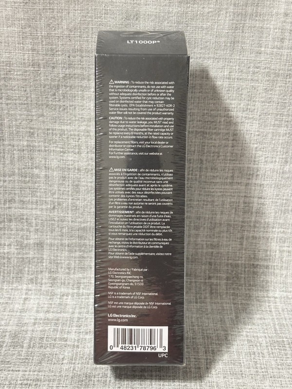LG LT1000P Water Filter Replacement Cartridge ADQ747935 gallery