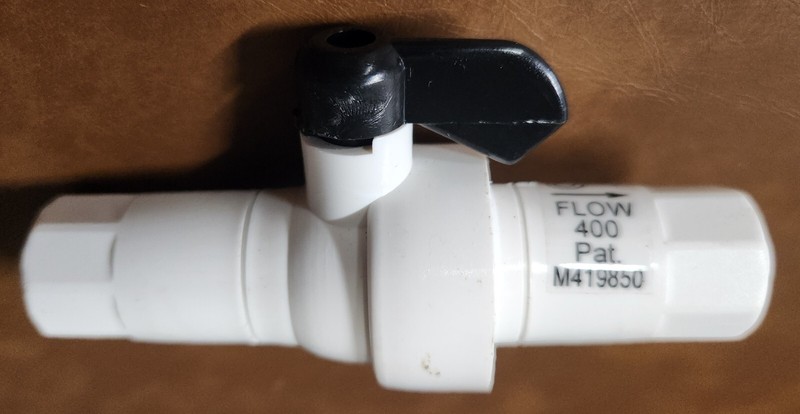 Reverse Osmosis RO 400 ml flow membrane flush ball valve 1/4″ tube fittings