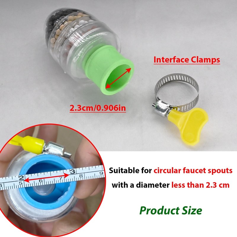 3 Pcs Faucet Water Filter,6 Layer Cartridge Activated Carbon Filters Water Fi... gallery