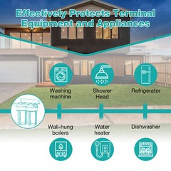 10″x4.5″ Big Blue Whole House Water Filter System Two Stage + 2 Set Extra Filter