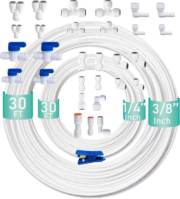 Food-Grade 1/4" & 3/8" Push-to-Connect Water Line Kits - Leak-Free Design gallery