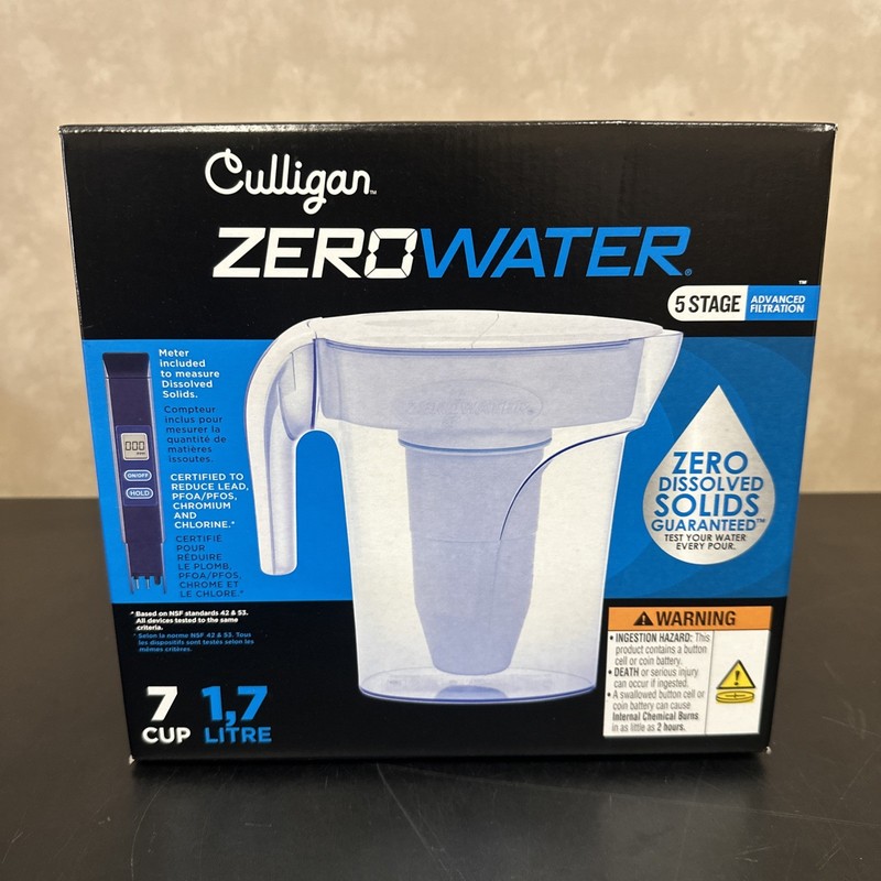 Culligan ZeroWater-5 Stage filtration-7 Cup With Filter- NEW