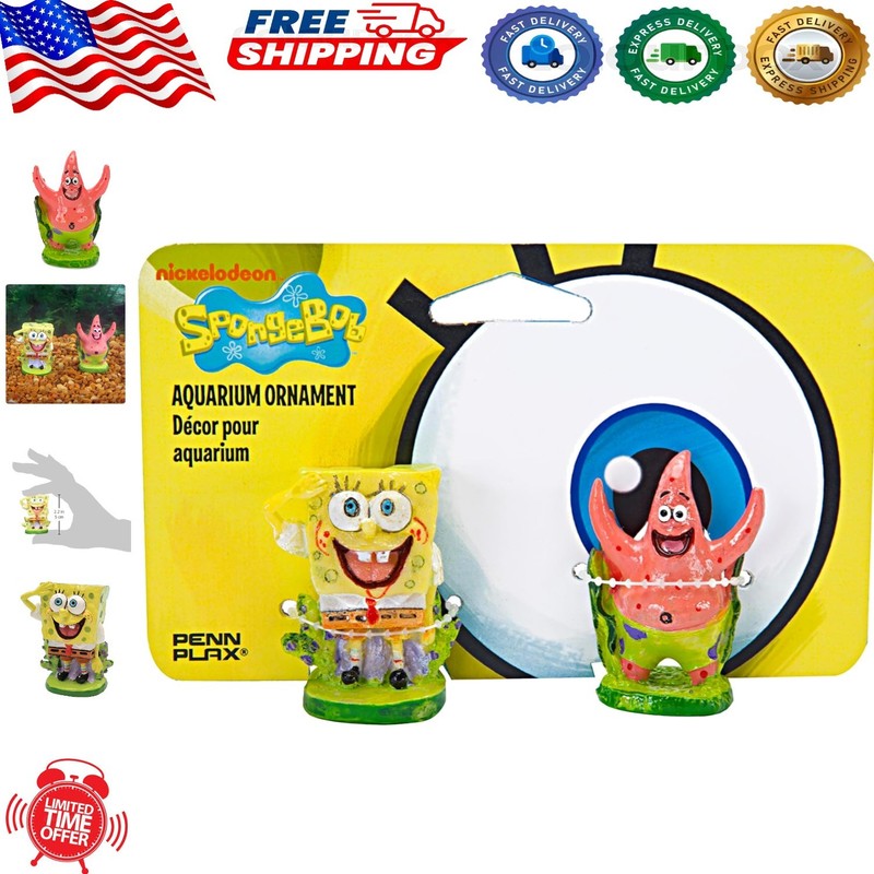 SpongeBob & Patrick 1 In Filter Accessory - Perfect Delight for Kids’ Aquariums