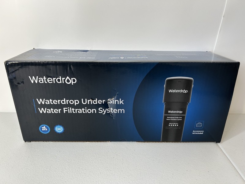 Waterdrop WD-15UA Under Sink Water Filtration Filter System Black +Accessory Kit