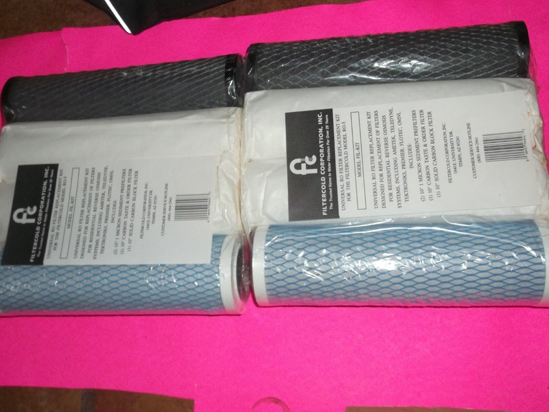 (8) 10» REVERSE OSMOSIS FILTERS RO-5 FILTERCOLD FIL-KIT