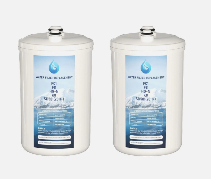 FC1 F8 HG-N Water Filter 2 Pack Enagic K8 SD501 JRIV Compatible Replacement