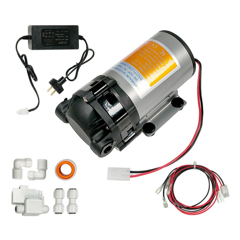 200 GPD Booster Pump Kit Fits Home RO Reverse Osmosis Water Purification System