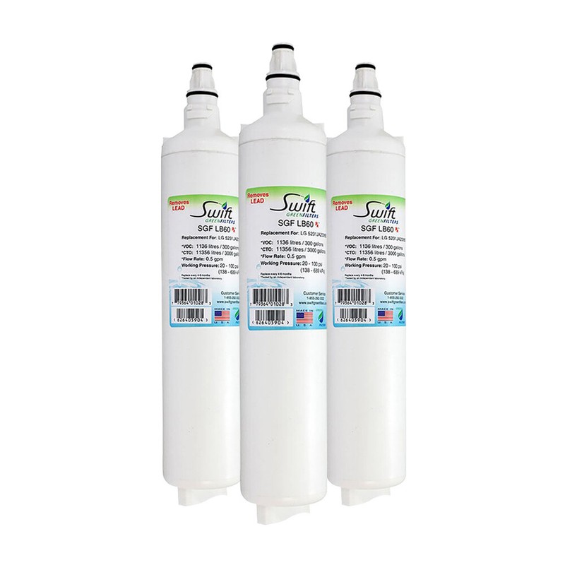 Replacement LG LT600P 5231JA2006A 46-9990 Refrigerator Filter by SGF-LB60 Rx 3Pk