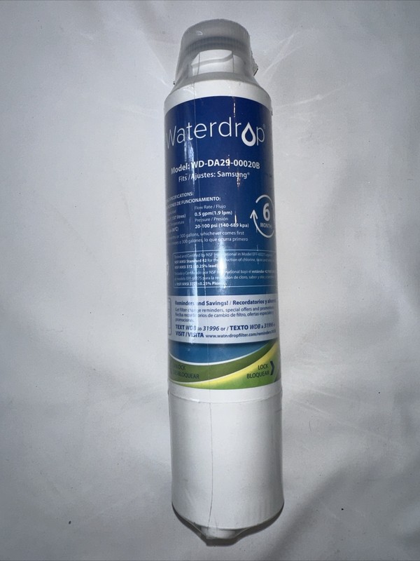 Fresh Water Filter – Fits Samsung Waterdrop WD-DA-29-00020B Refrigerators Sealed