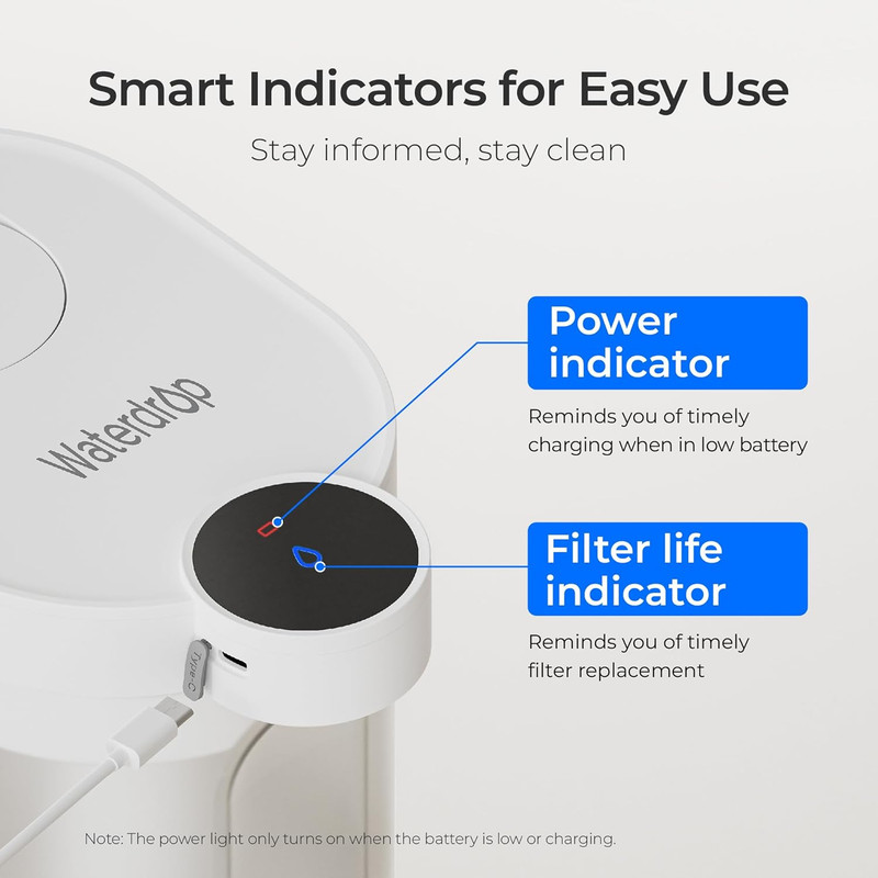 Freshtaste Instant Water Filter Pitcher with 2 Filters, Rechargeable Powerful Di gallery