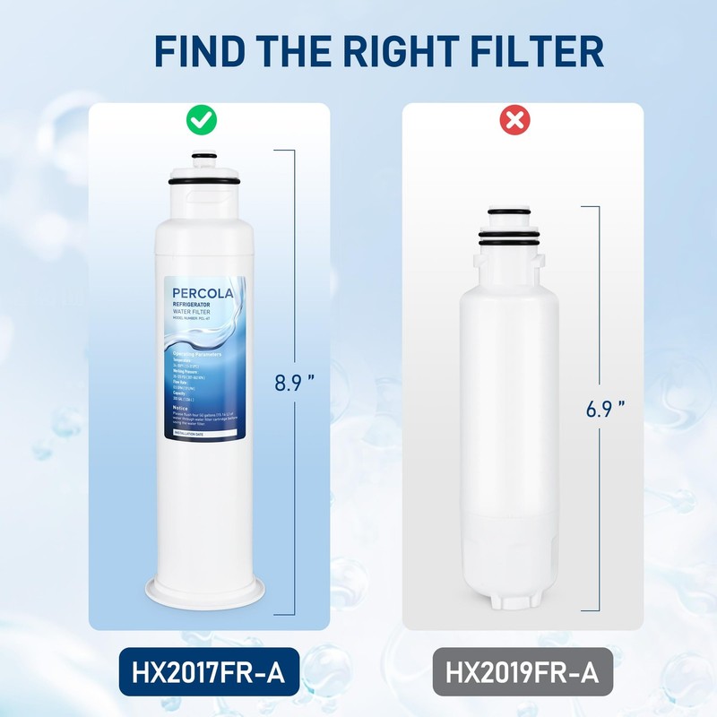 HX2017FR-A/HX2017F-A Water Filter, Compatible with Hisense® HRF266N6CSE1, HRF... gallery