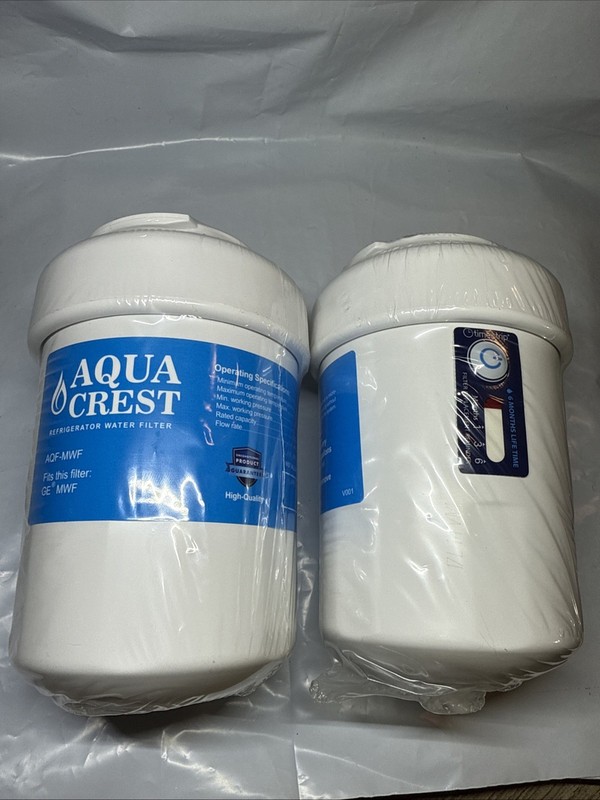 NEW 2 Aqua Crest Refrigerator Water Filter AQF-MWF For GE MWF MWFA, GWF