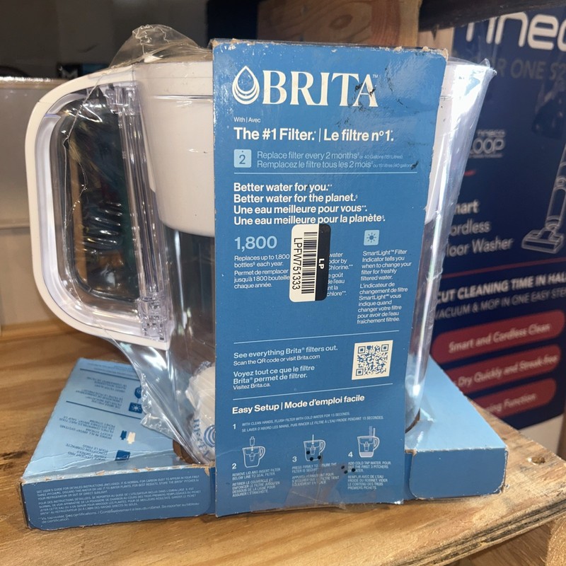 Brita Small 6 Cup Bright White Denali Water Filter Pitcher Brita Standard Filter gallery