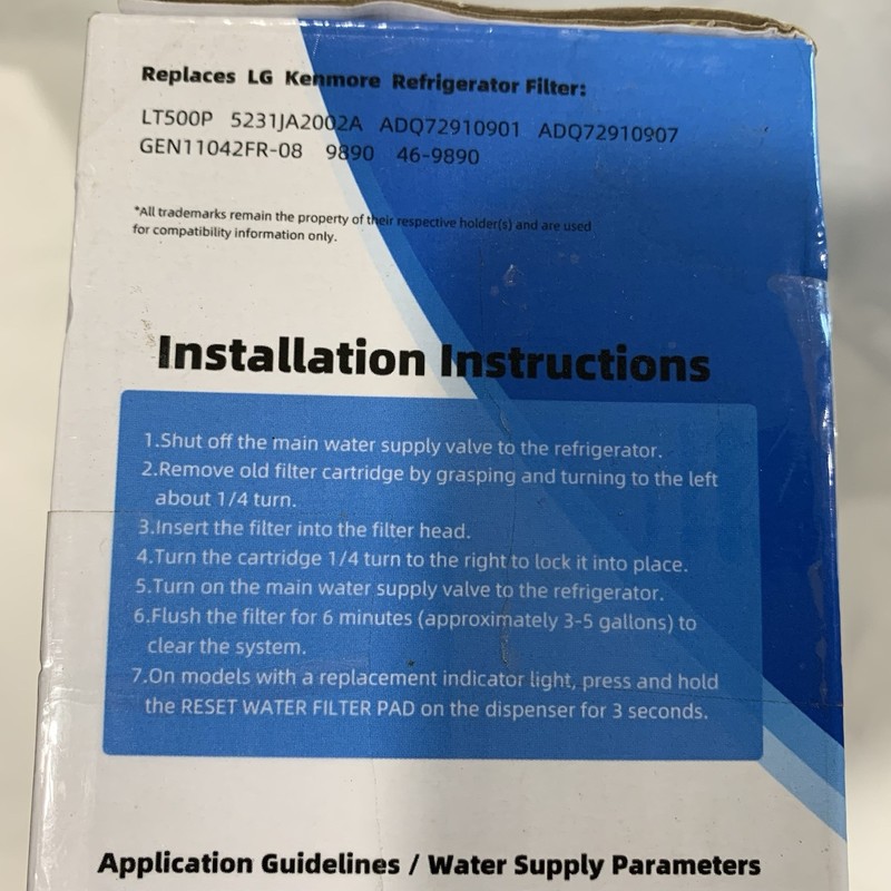 4 Fits LG Kenmore 46-9890 LT500P 5231JA2002A Icepure Water Filter RWF 0100A gallery