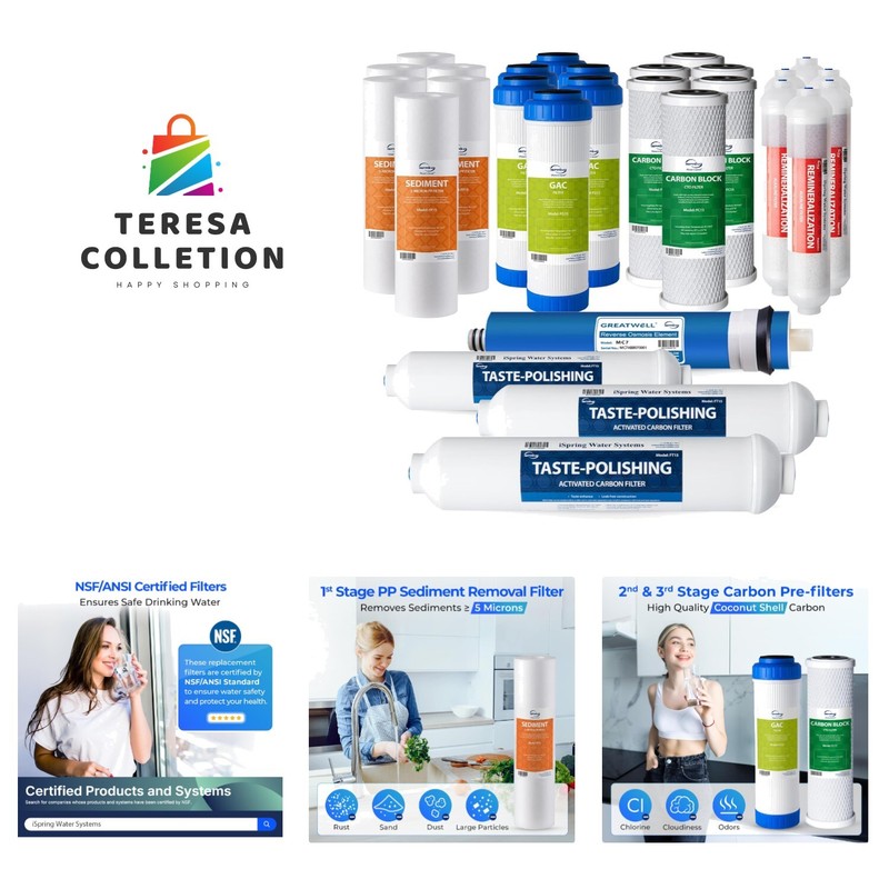 NSF Certified 3- Replacement Set for 6-Stage Reverse Osmosis RO Systems with …