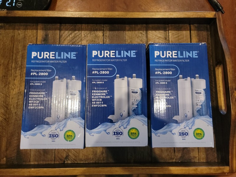 Pureline Refrigerator Water Filter Lot #PL-2800 NEW & SEALED 3-2Ct Boxes