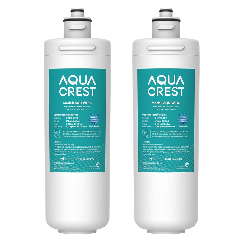 AQUA CREST Under Sink Water Filter, Replacement Cartridge for Everpure OCS2 (2)