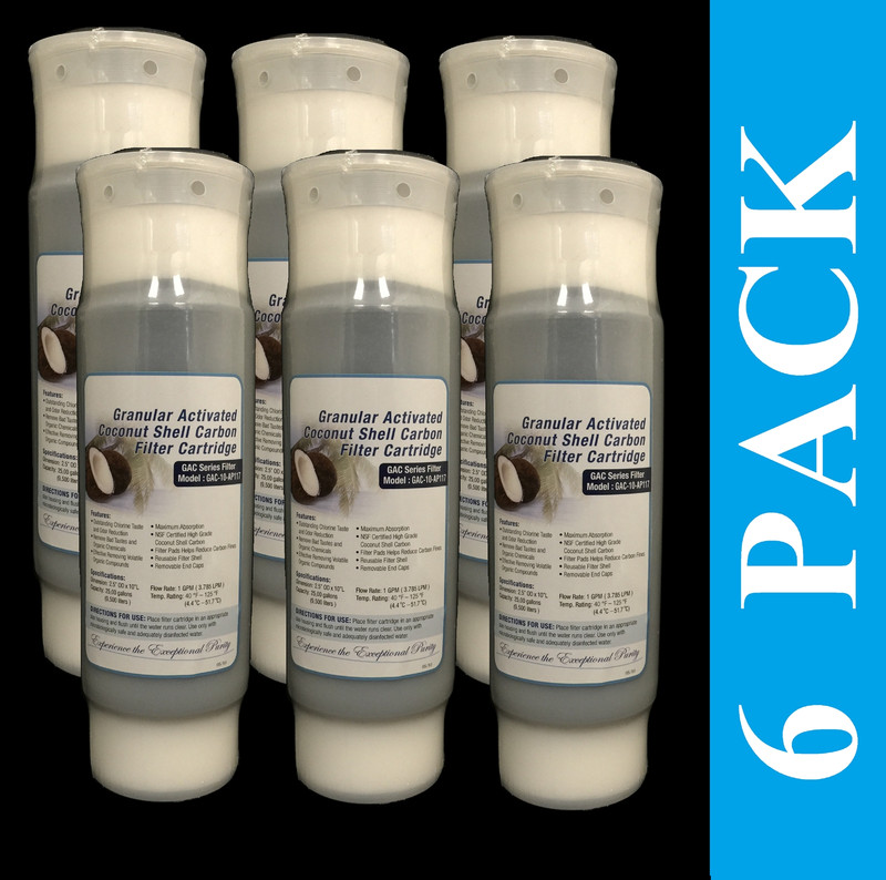 Aqua-Pure AP117 Compatible GAC Water Filters Premium Coconut Carbon – 6 PACK