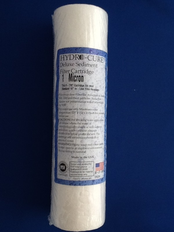 HYDRO CURE DELUXE 1 MICRON 10″x2.5″ SEDIMENT FILTER