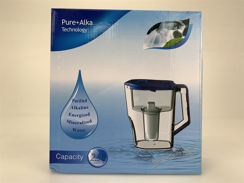 Pure+Alka Technology Alkaline Water Filter Pitcher 2.5L – Black