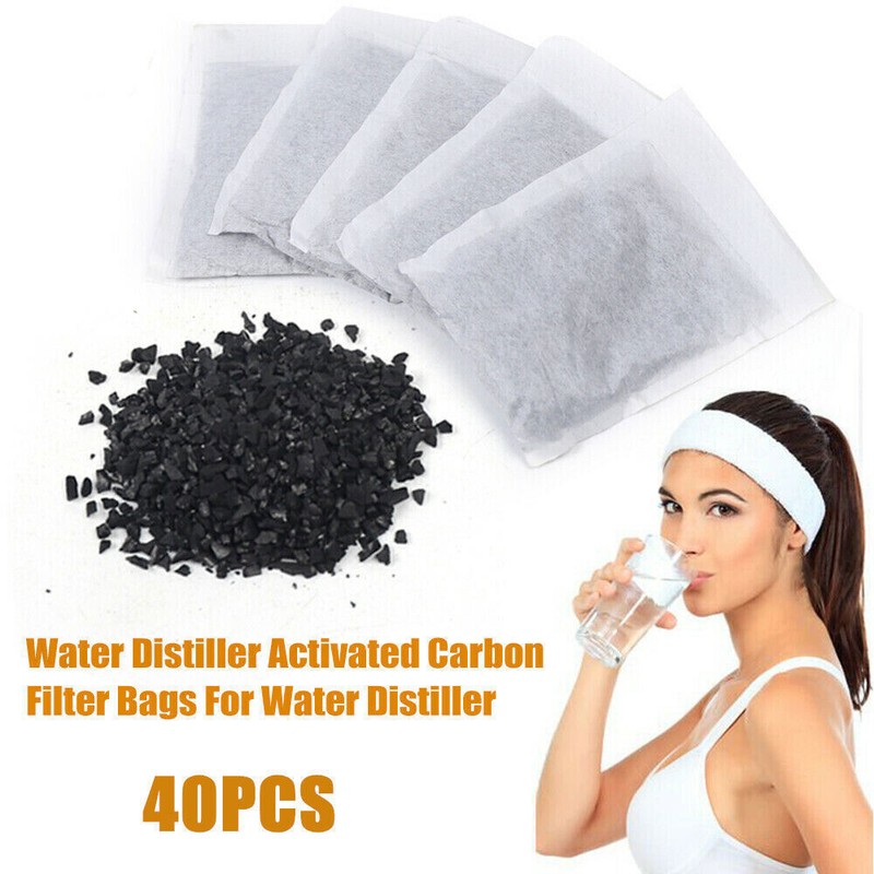 40pcs Activated Carbon Charcoal Filter Bags For Water Distiller Machine Purifier gallery