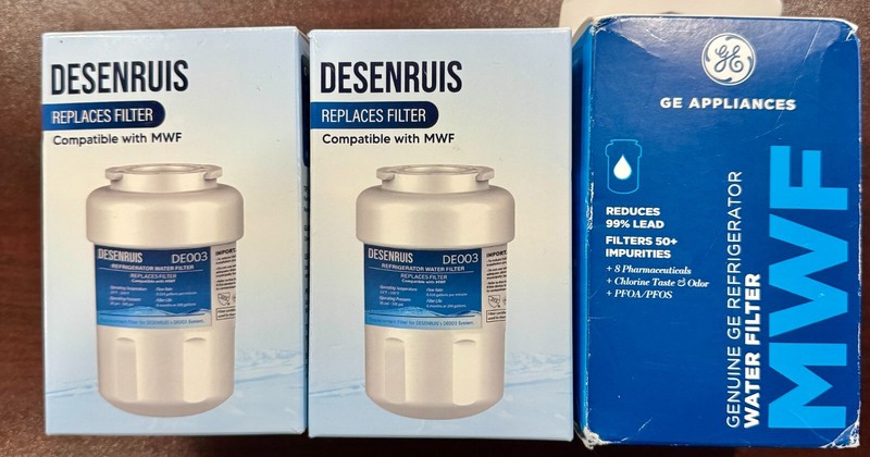 3 Water Filter Replacement Compatible with GE MWF Desenrius (F-1)