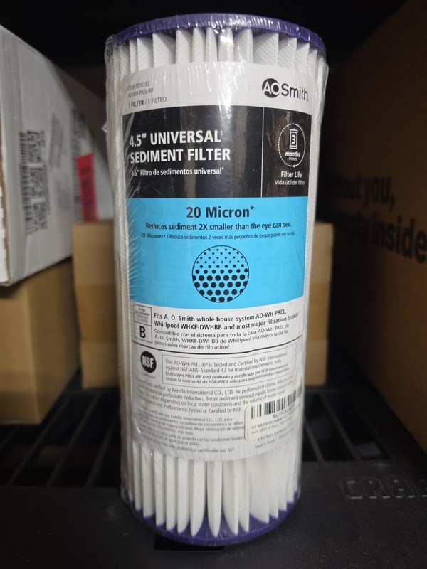 4.5"x10" 20 Micron Sediment Water Filter Replacement Cartridge