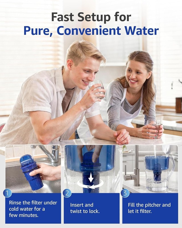 4-Pack 7010E PUR Water Filter Replacement - 60 Gallon Capacity for Pure Taste gallery
