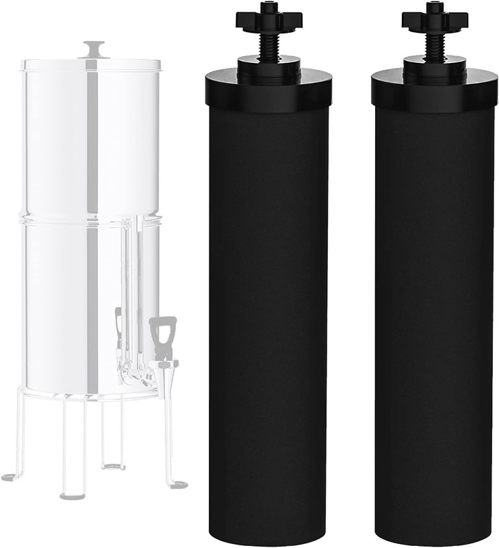 NSF 42 Black Water Filter 2 Pack for Berkey BB9-2 Replacement Elements