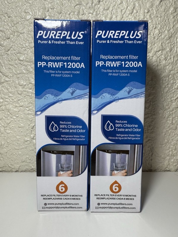 Pureplus replacement filter PP-RWF1200A Lot Of 2 6 Month Filter New Sealed