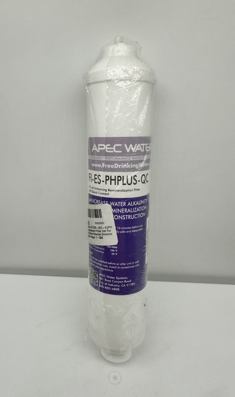 Apec FI-ES-PHPLUS-QC, 10″ pH Enhancing Remineralization Water Filter,NEW SEALED