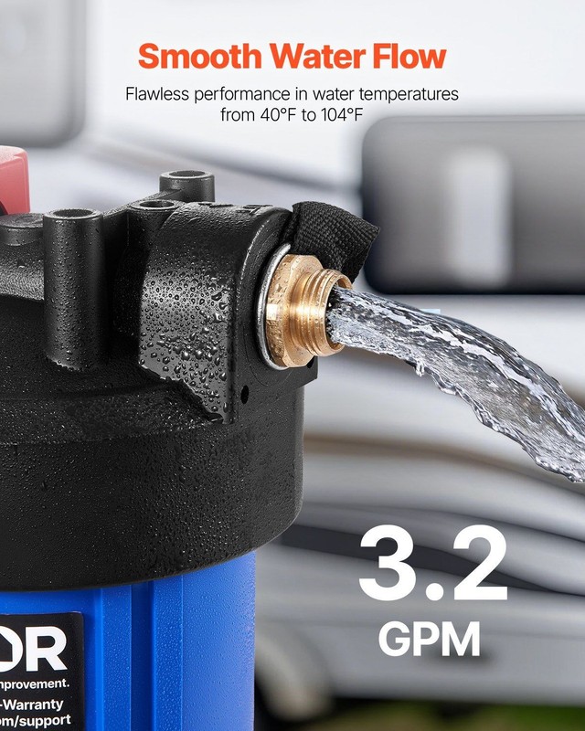 Easy-Install RV Filter System 4.5x10in 8000Gal 3.2GPM Compact gallery