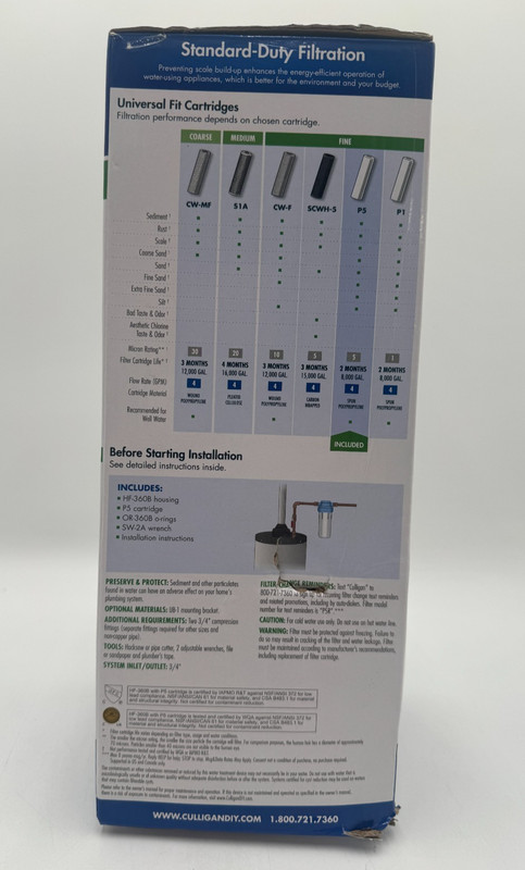 Culligan HF-360B Standard Duty 3/4" Inlet/Outlet Whole House Filtration System gallery