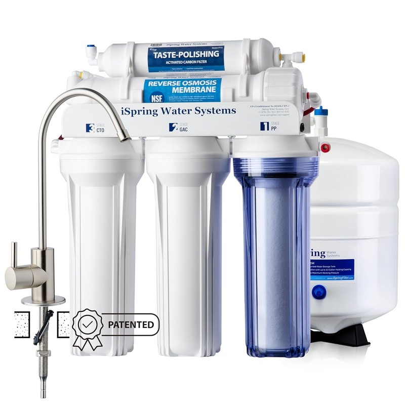iSpring RCC7 Reverse Osmosis 5 Stage Under Sink 75GPD