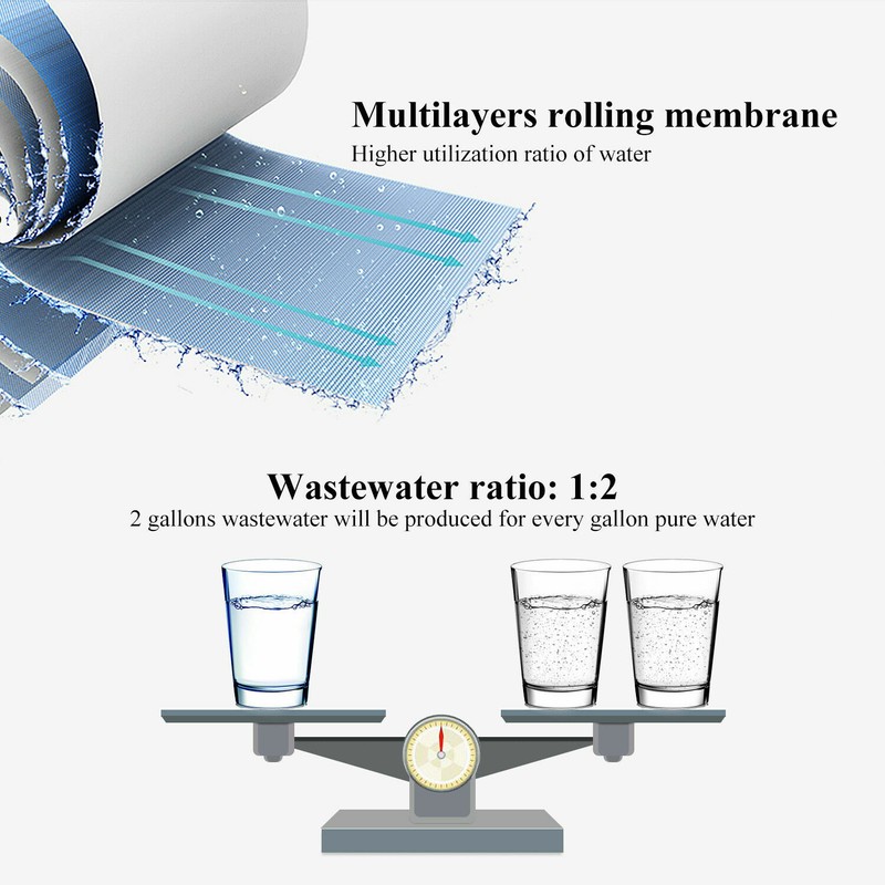 5 Stage Standard Undersink Reverse Osmosis RO System Drinking Water Filter 75GPD gallery