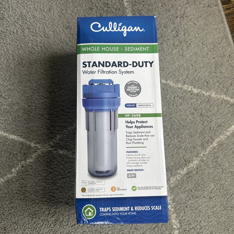 Culligan Whole House Sediment Standard Duty Water Filter HF-360B Genuine OEM