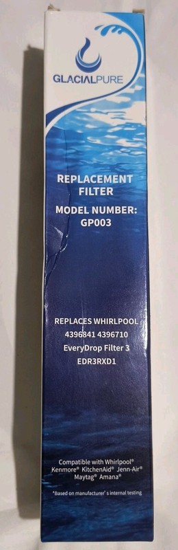 NIB Glacial Pure Replacement Filter🏵Whirlpool Kenmore KitchenAid Jennair Maytag