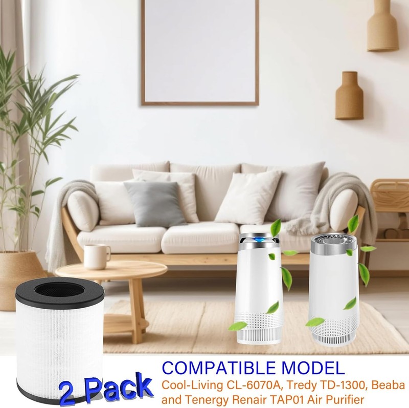 2 Pack CL 6070A Replacement Filter for Cool Living CL 6070A Tredy TD 1300 gallery