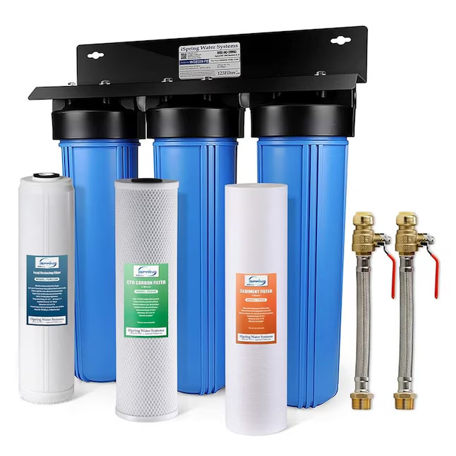 iSpring 3 Stage Whole House Water Filter 15 GPM 5 Micron Home System – Free Ship