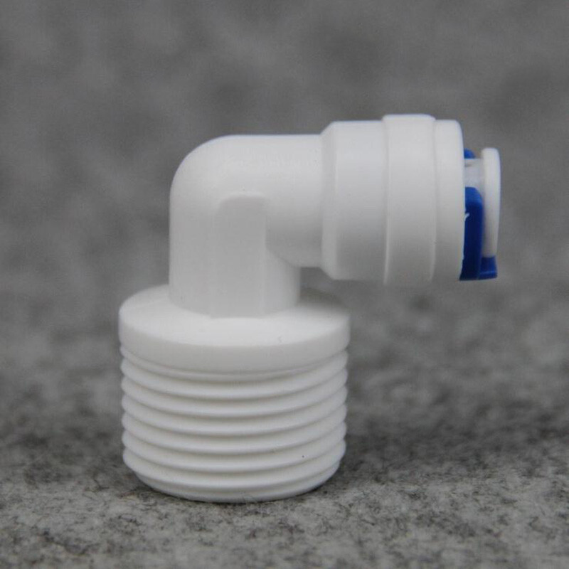 1/4 3/8 Push Fit Tube Quick Connector Female Thread 90° Elbow Fitting Water OR gallery